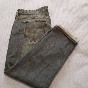 Gap Boyfriend Jeans with rolled cuff size 18